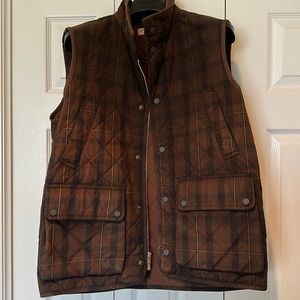 Peter Millar Plaid Quilted Cotton (waxed) Vest